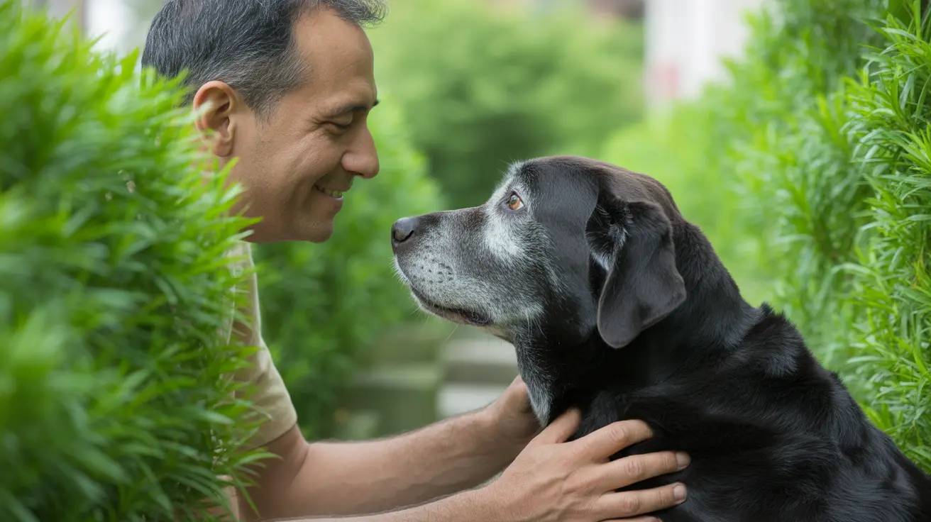 Veterinarian providing care to a dog in a community wellness clinic