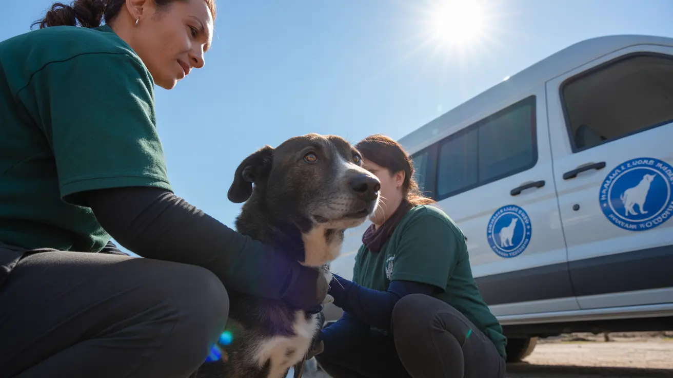 Rescued dogs from dogfighting operation receiving care and shelter
