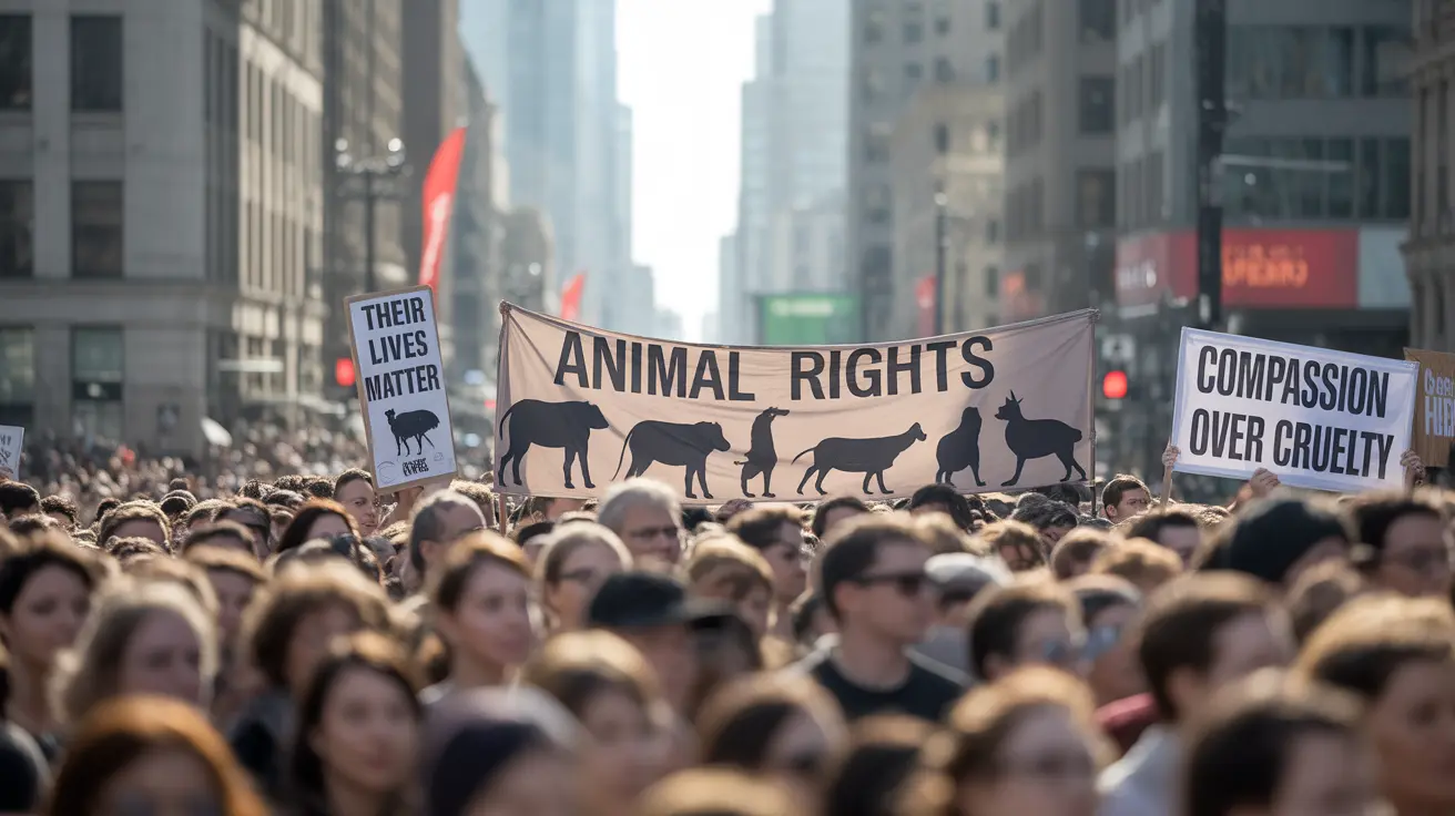 Collage representing the evolution of animal rights and compassionate pet care