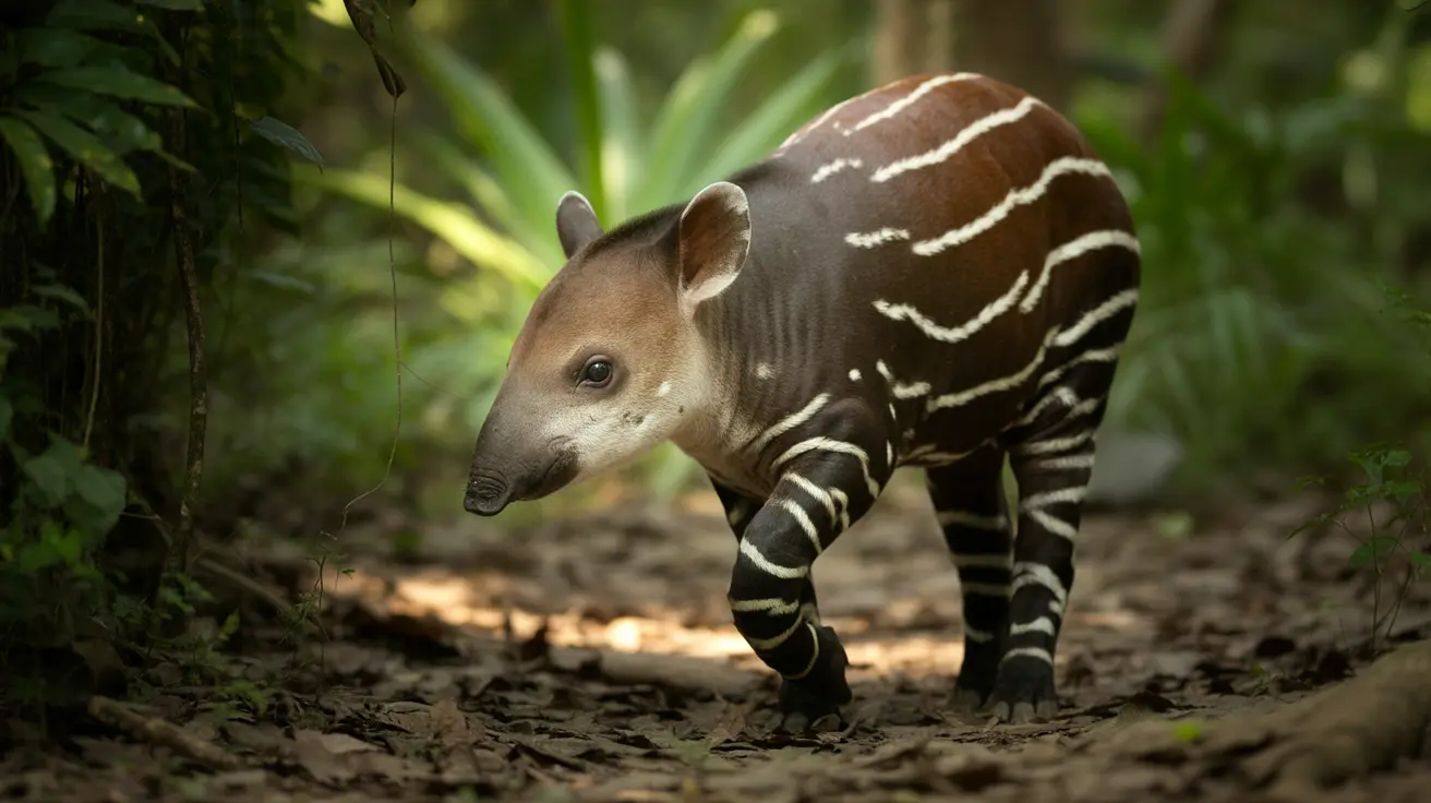 Four newborn animals at Houston Zoo including okapi calf, boat-billed heron chick, eastern bongo calf, and Baird's tapir calf