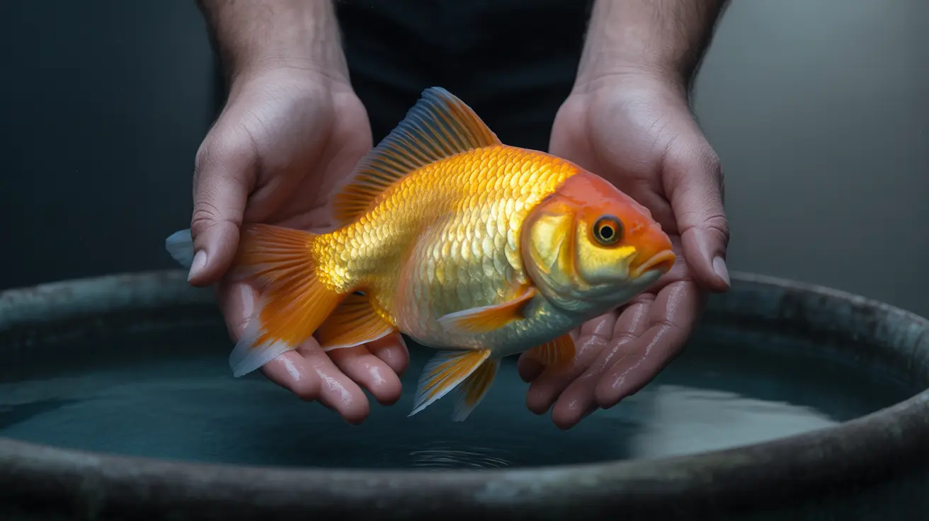 Harvested goldfish being prepared as food for zoo animals at Minnesota Zoo