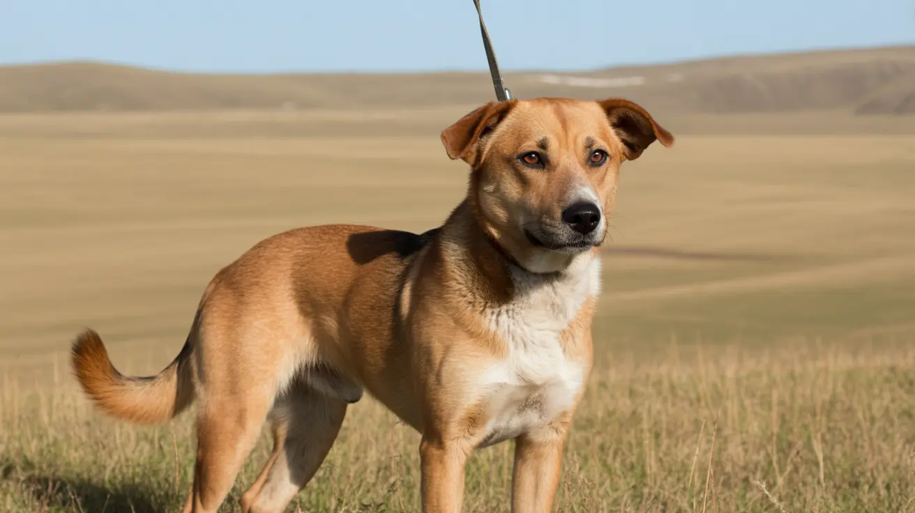 A dog waiting for adoption at a shelter with a discount adoption fee signage
