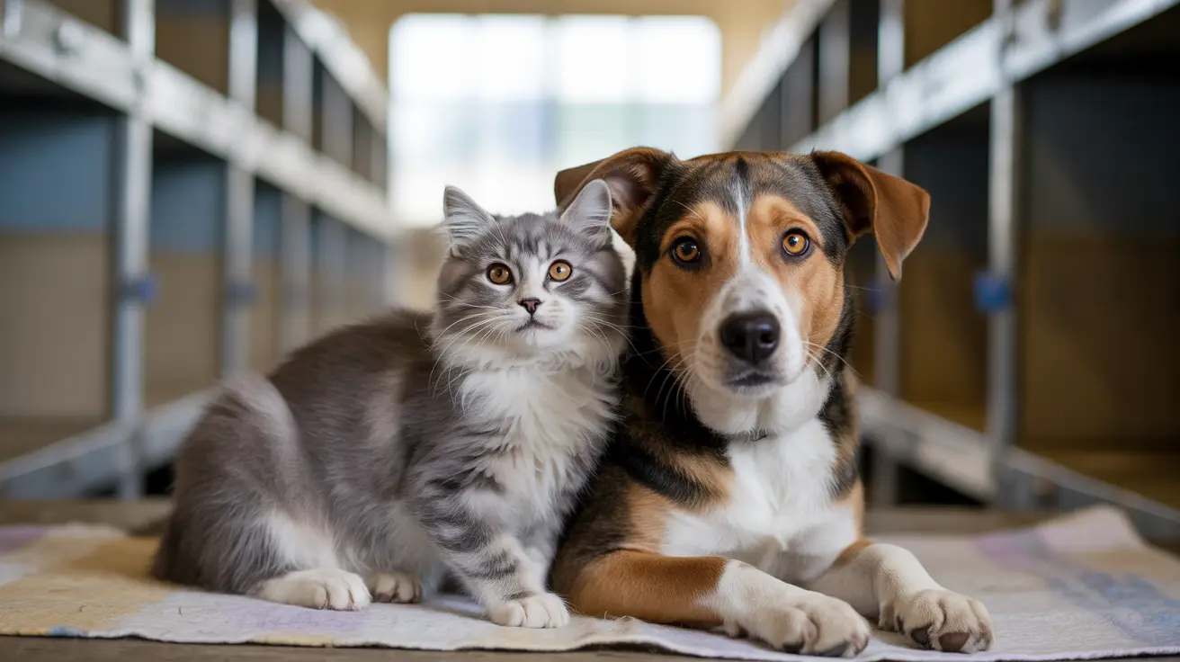 Collage of cats and dogs featured for the Feline & Fido Calendar Contest supporting homeless pets