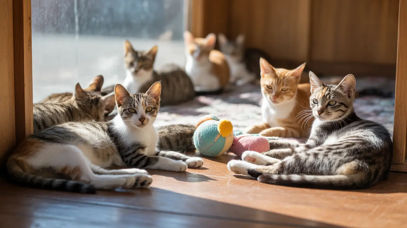Animals housed within an overcrowded animal shelter facility