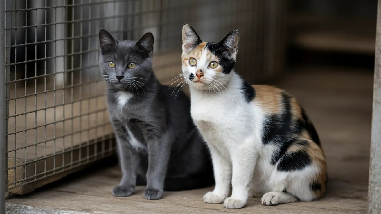 Dogs and cats available for adoption at a local animal adoption event