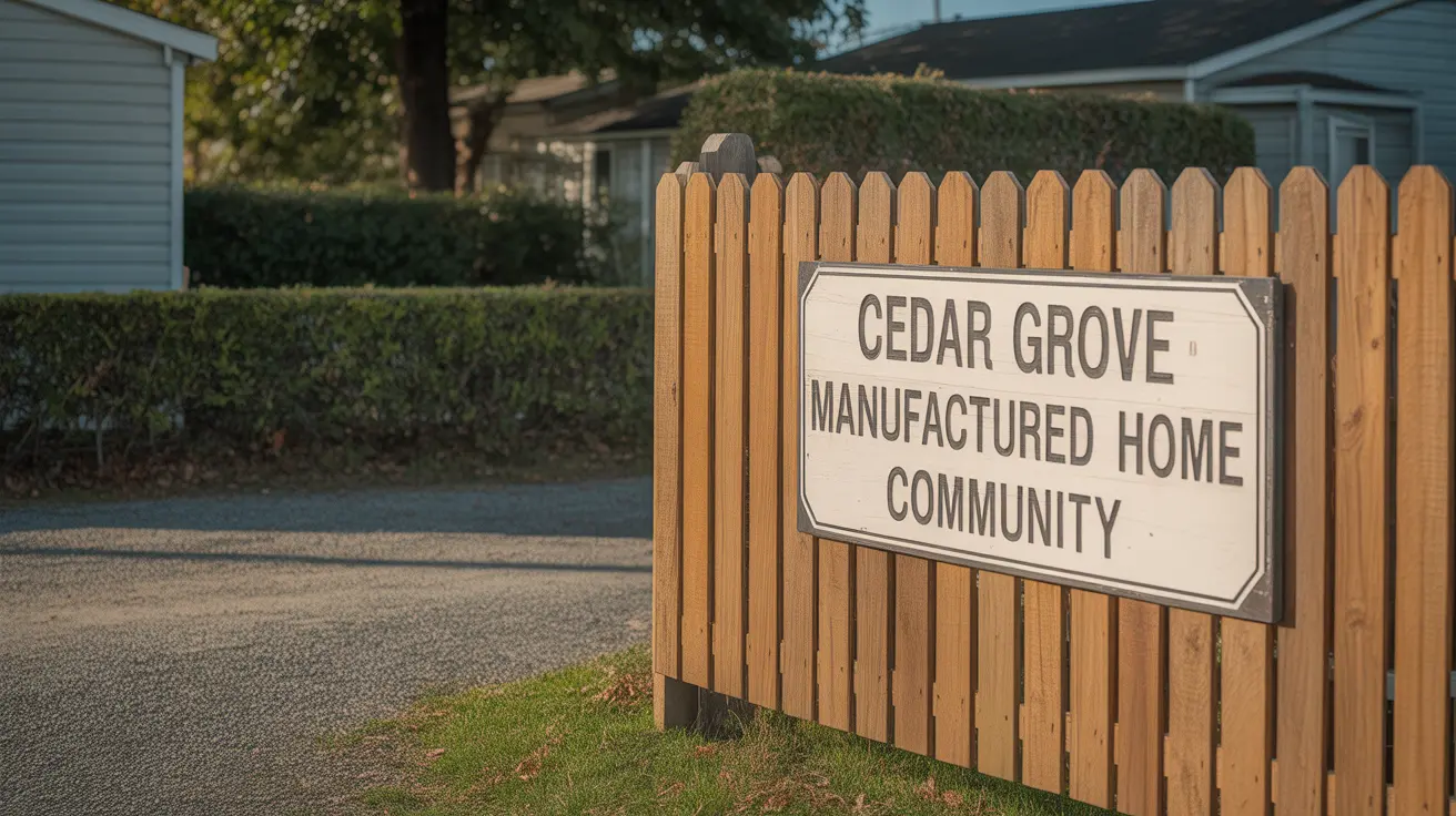 Concerned residents discussing pet safety in a manufactured home community