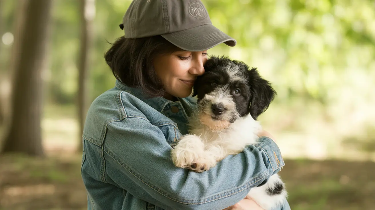 Child interacting affectionately with a dog, showing emotional connection