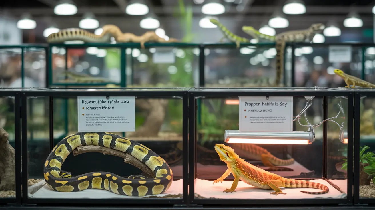 Various exotic reptiles and amphibians displayed at Springfield Ohio reptile expo