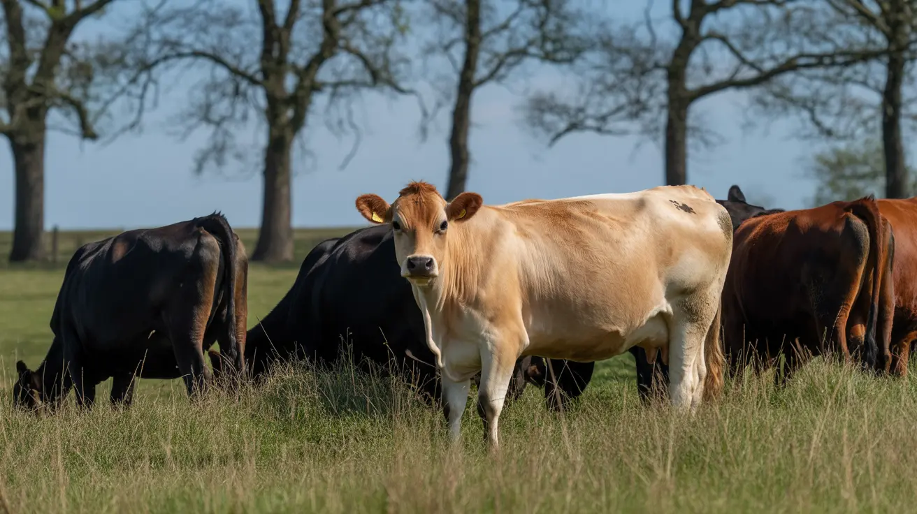 Large animal veterinarian examining a cow on a Virginia farm