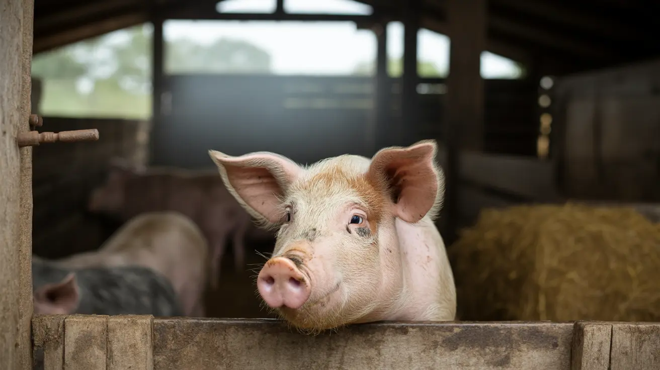 Farm animals including egg-laying hens, breeding pigs, and veal calves in humane housing conditions