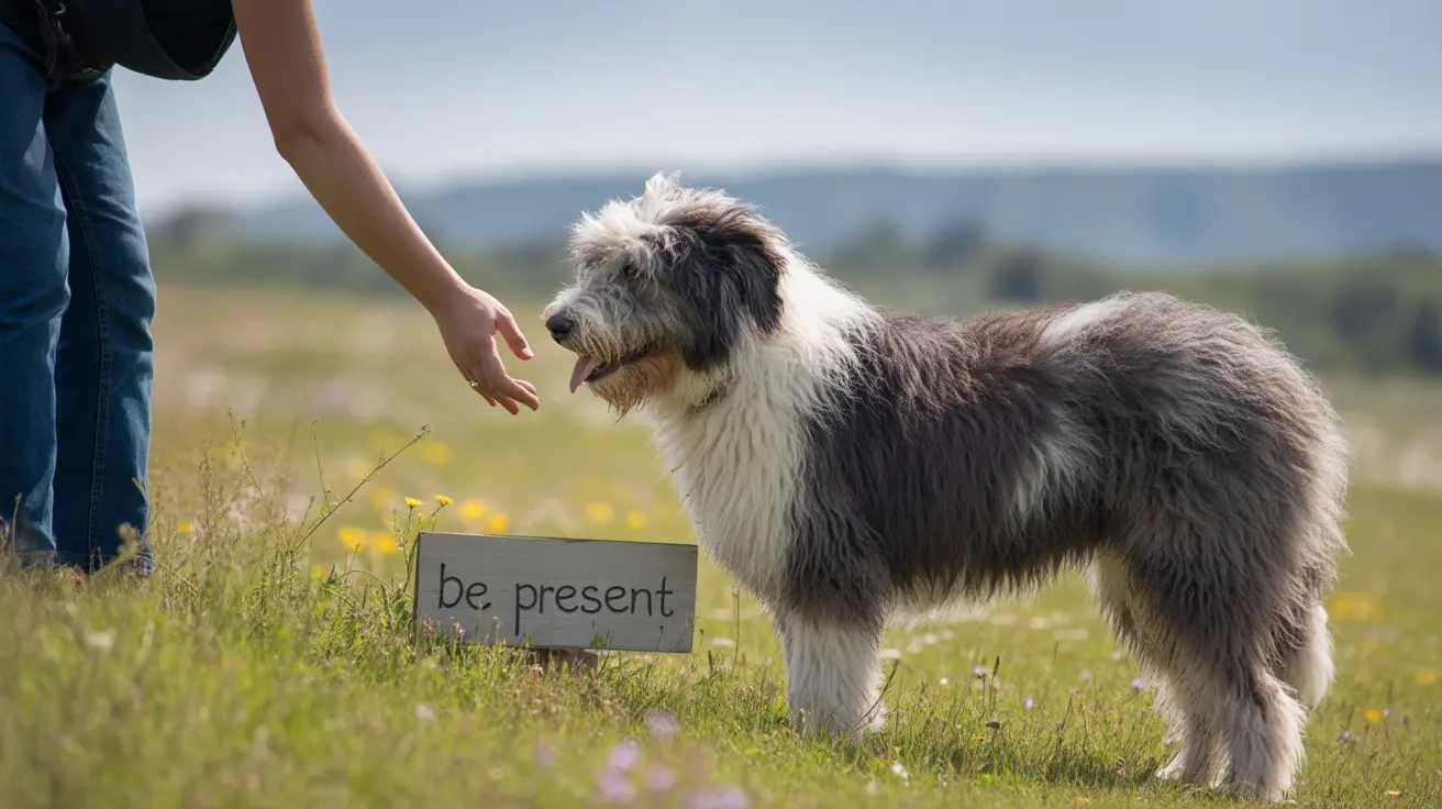 Person and dog moving together in harmony outdoors