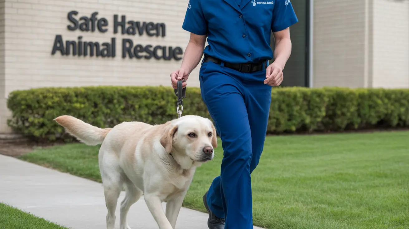 Veterinarian vaccinating a dog at a community pet vaccination clinic