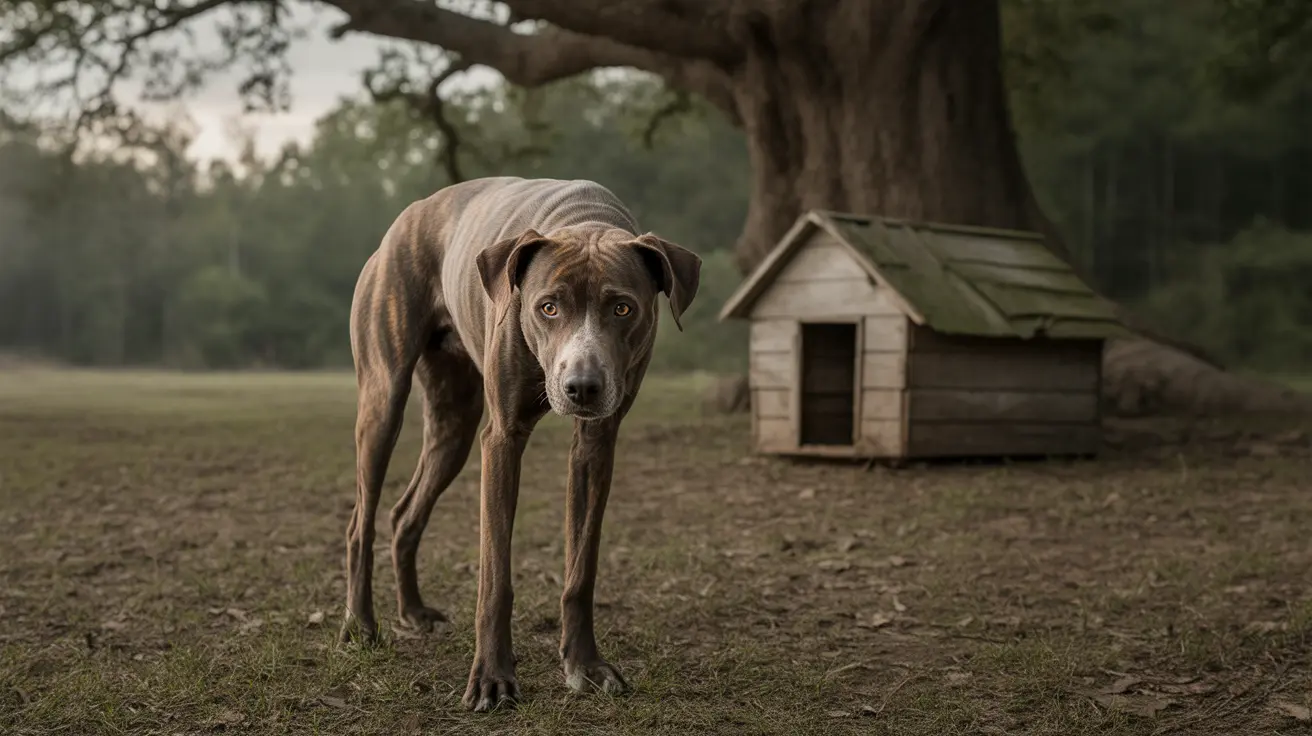 Emaciated dog chained to a tree in rural Mississippi rescued by hikers