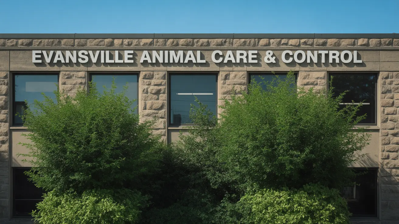 Exterior view of Evansville Animal Care and Control shelter building