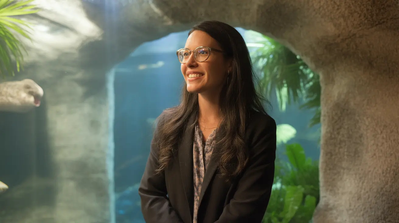 Dr. Kelsey Ryan caring for aquatic animals at Shedd Aquarium veterinary facility