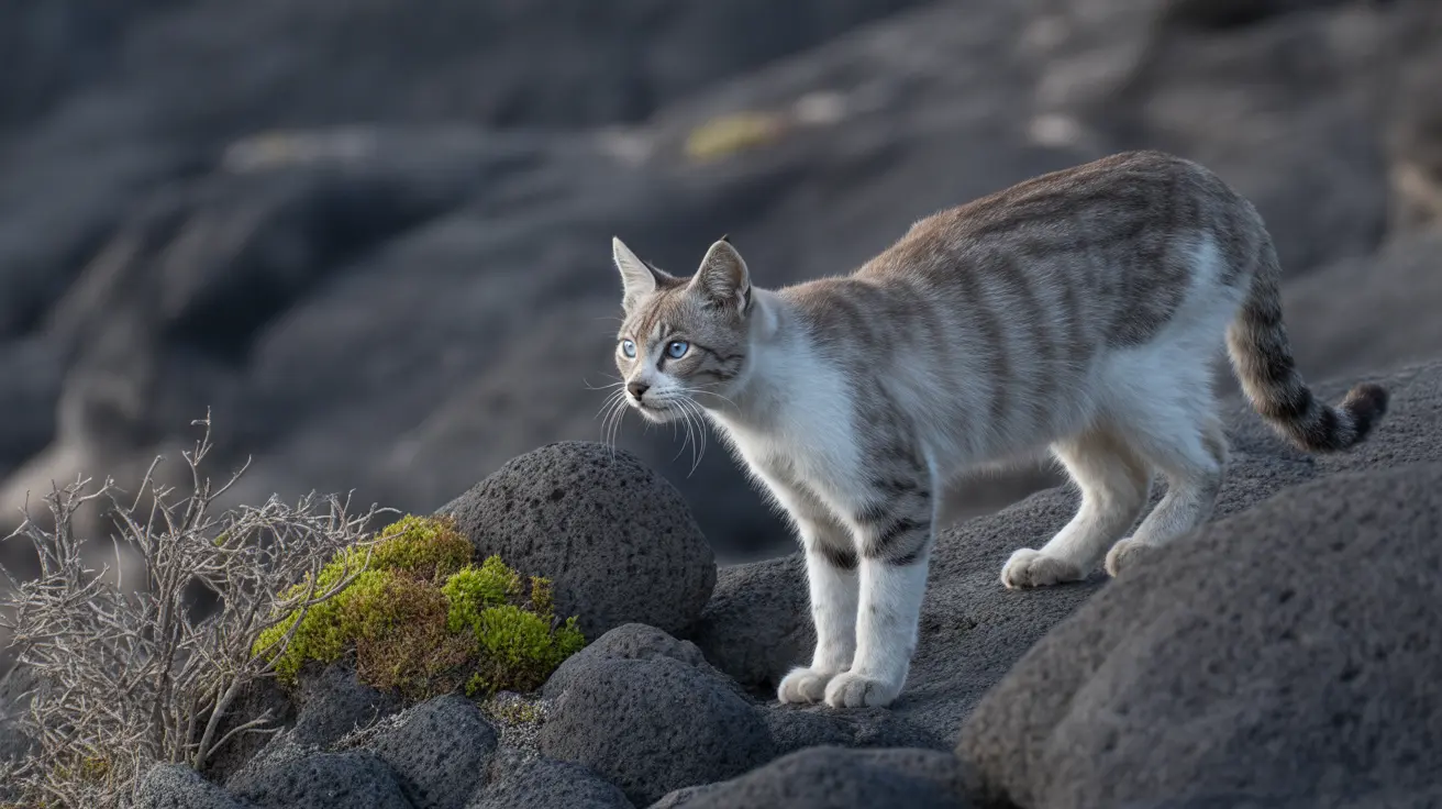 Feral cats and wild pigs in a natural Hawaiian landscape