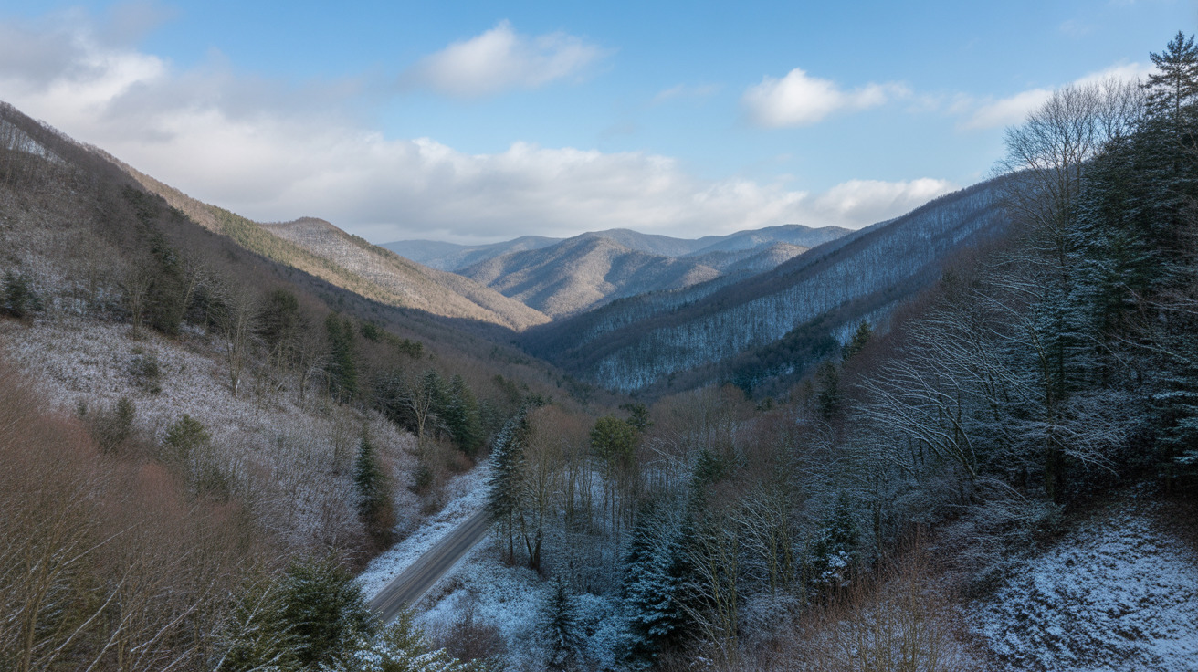 Various Tennessee animals adapting to winter cold in natural habitats