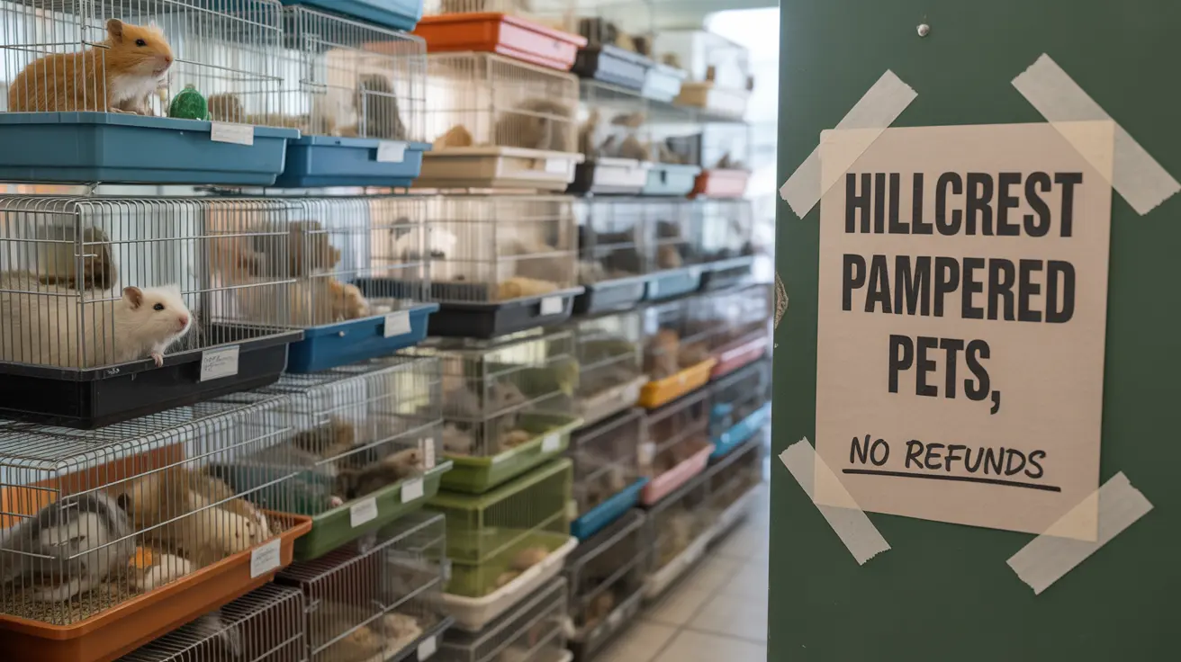 Hillcrest Pampered Pets storefront with animals inside