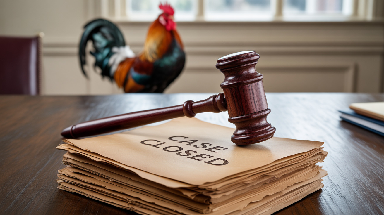 Legal documents and gavel symbolizing investigation and criminal charges