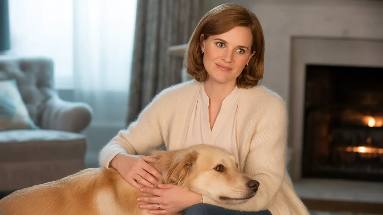 Julie Webb connecting with a pet during an animal communication session