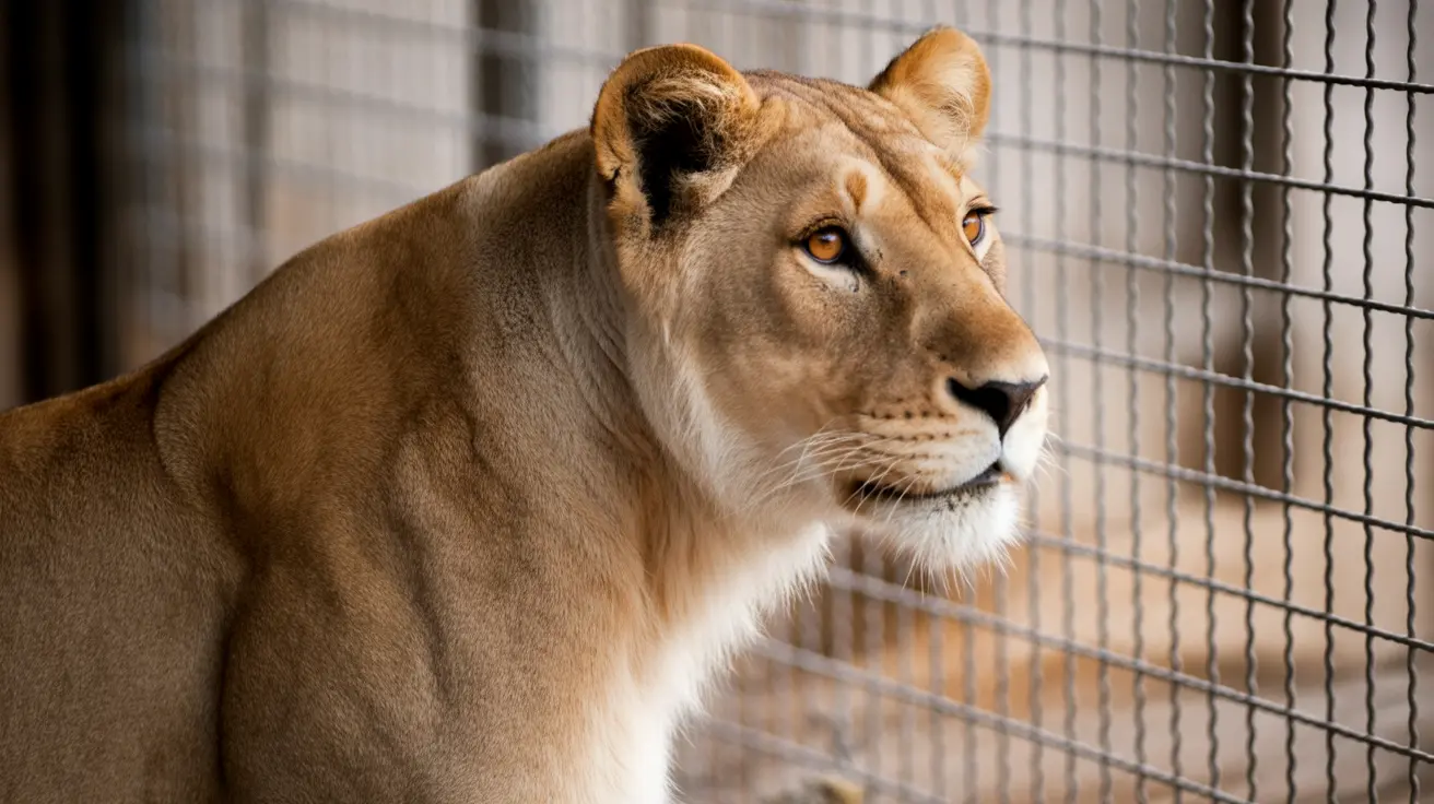 Exterior of an animal sanctuary facility surrounded by forested area