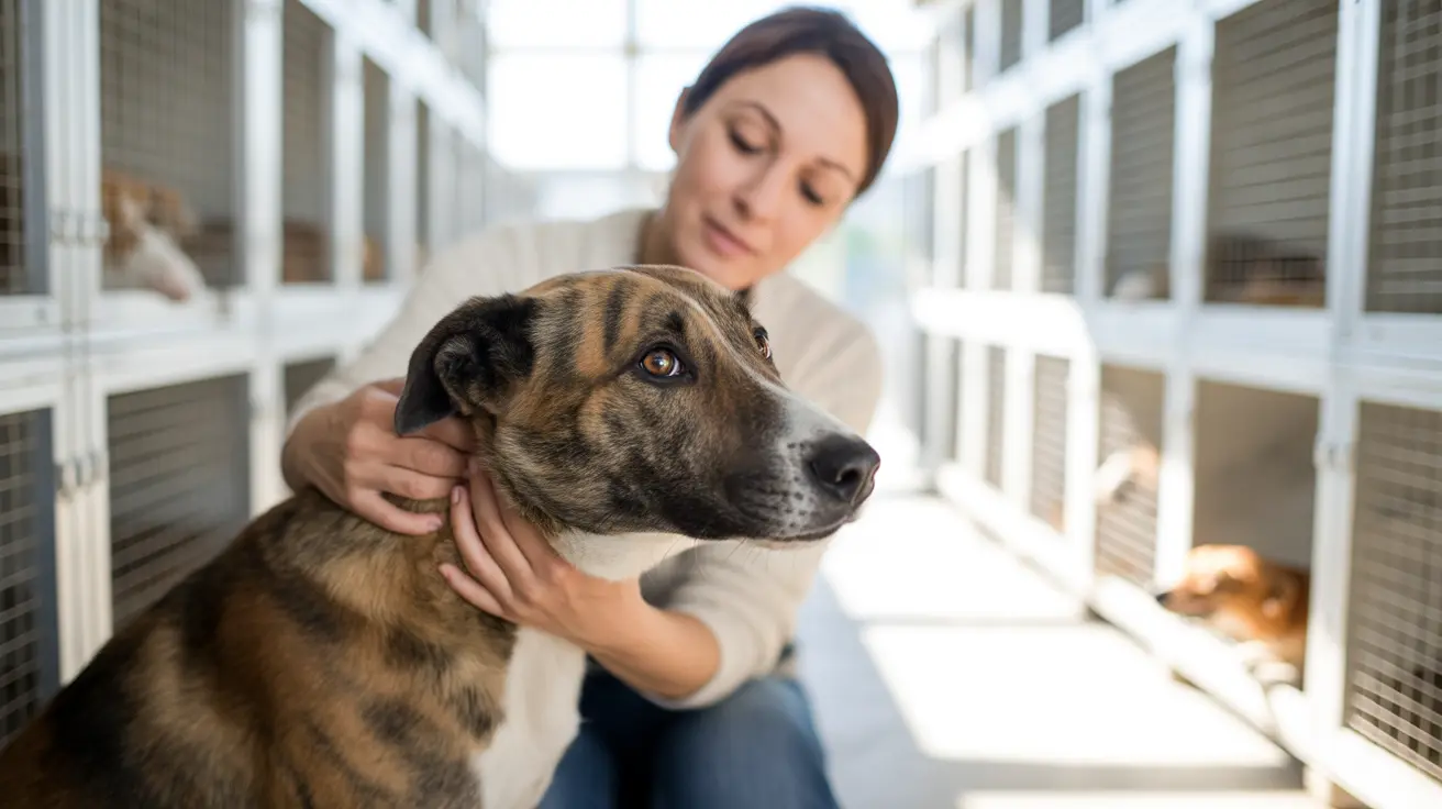 Happy rescued dog at Cookies Canine Animal Rescue sanctuary in Alabama