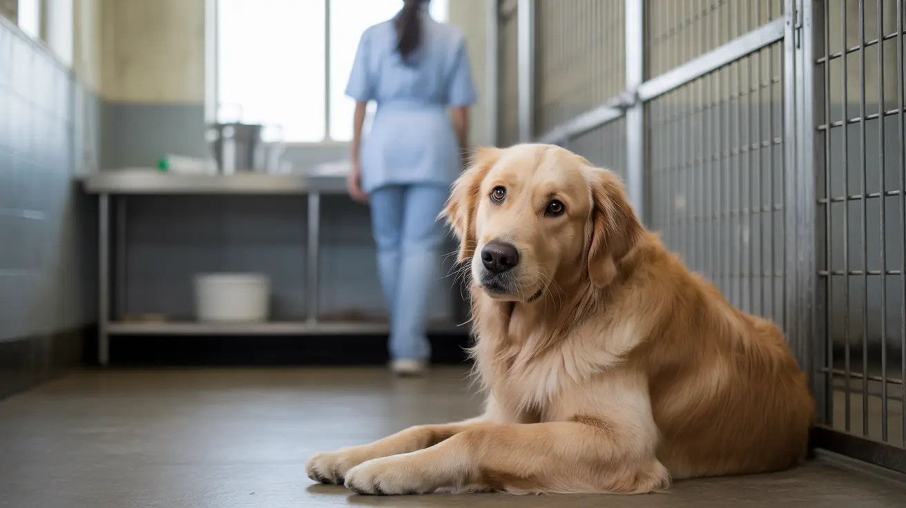 Animal control officer handling a dog with a police badge visible