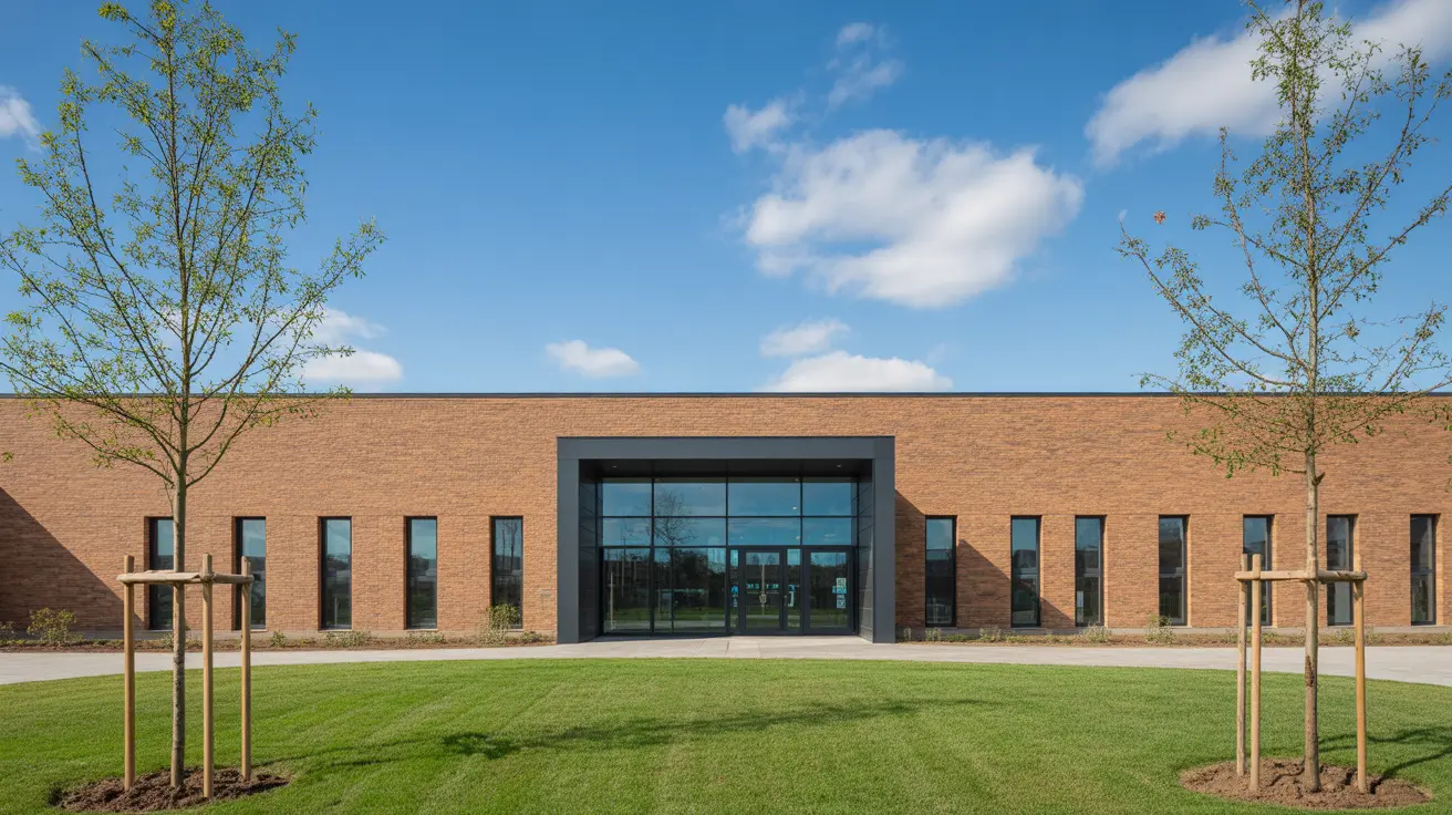 Exterior view of the new Staunton Augusta Waynesboro Animal Shelter building in Verona, Virginia