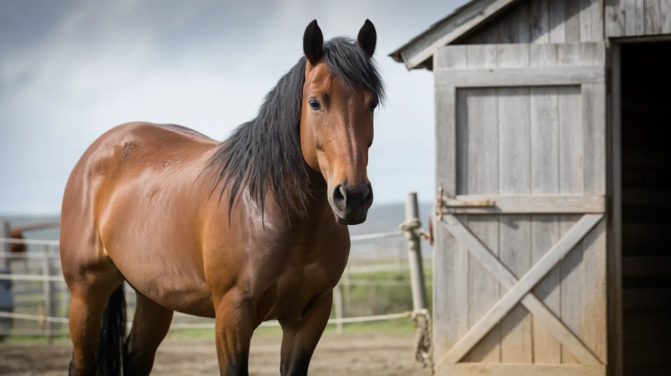Horse standing near authorities leading them to an animal rescue property
