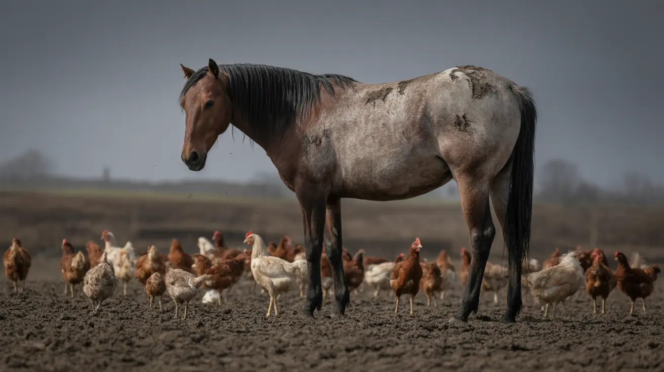 Neglected horses and chickens suffering from abandonment in Beaufort County, North Carolina