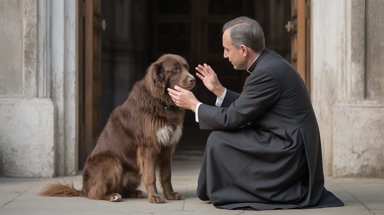 Pet owners with dogs, cats, and various animals gathered inside San Francisco cathedral for the Blessing of the Animals ceremony