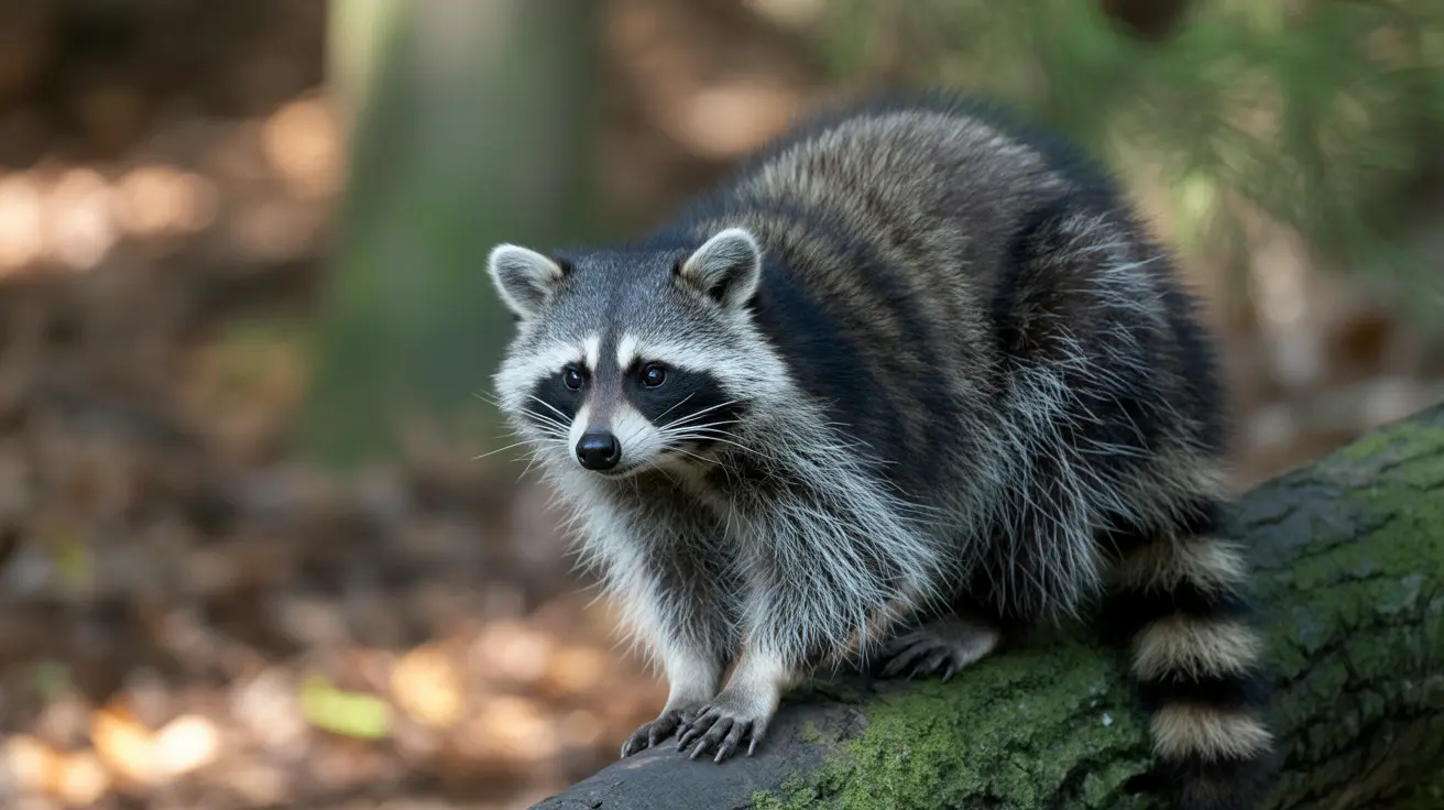 Raccoon and skunk wildlife warning sign indicating rabies alert in Southern Calvert County