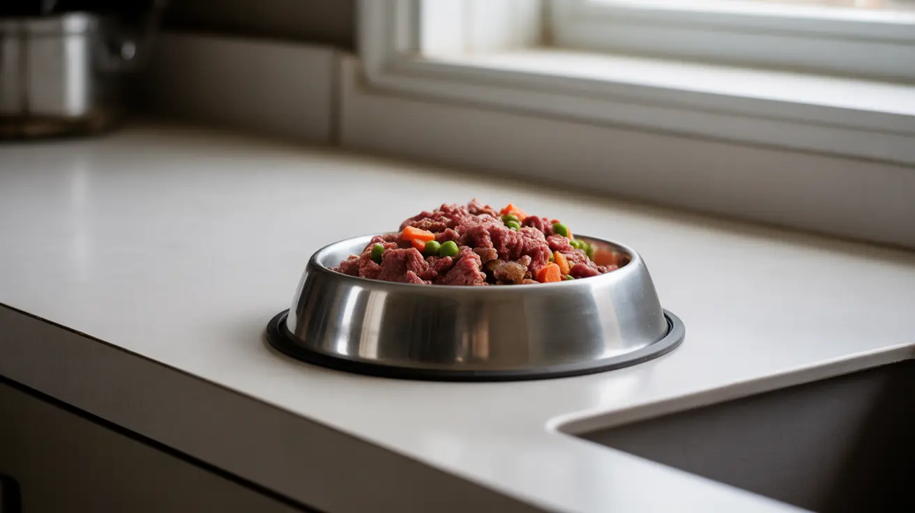 Packaged raw dog food labeled Darwin's Natural Pet Products with FDA alert background