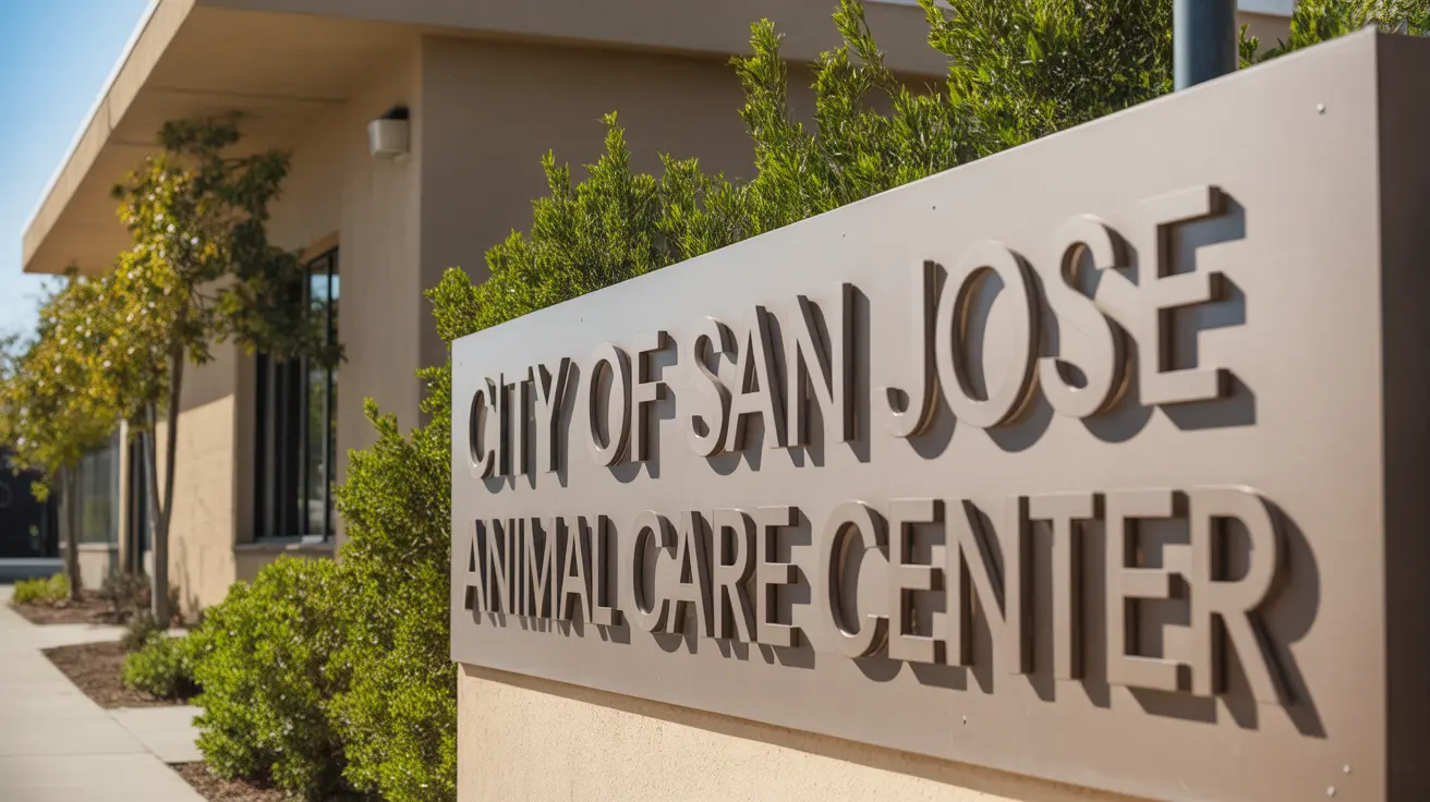 Concerned animal advocates holding a petition in front of the San Jose Animal Care Center