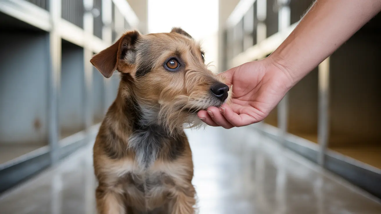 Kennel technician caring for a long-term shelter dog in Utah animal shelter