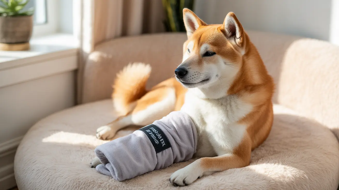 A Shiba Inu dog resting comfortably on a beige couch near a sunny window
