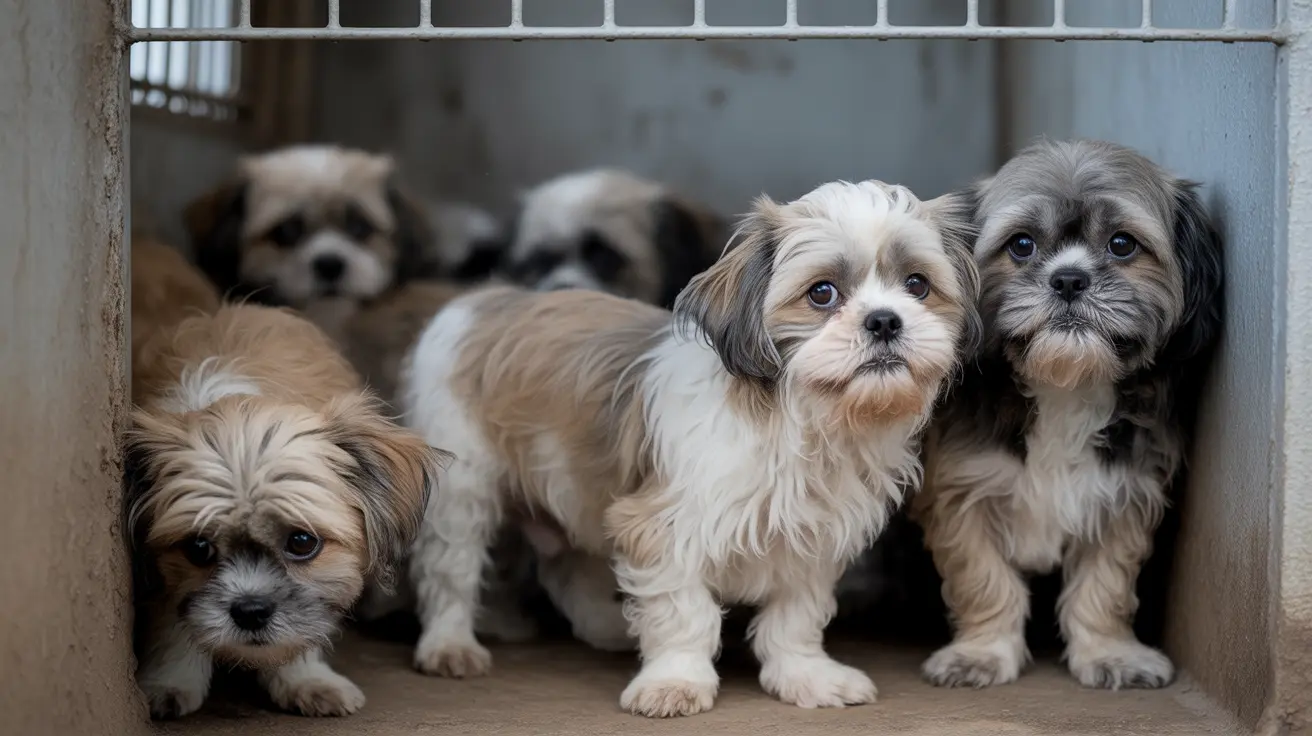 Rescued animals including dogs, rabbits, and birds at a shelter after Edison animal hoarding case