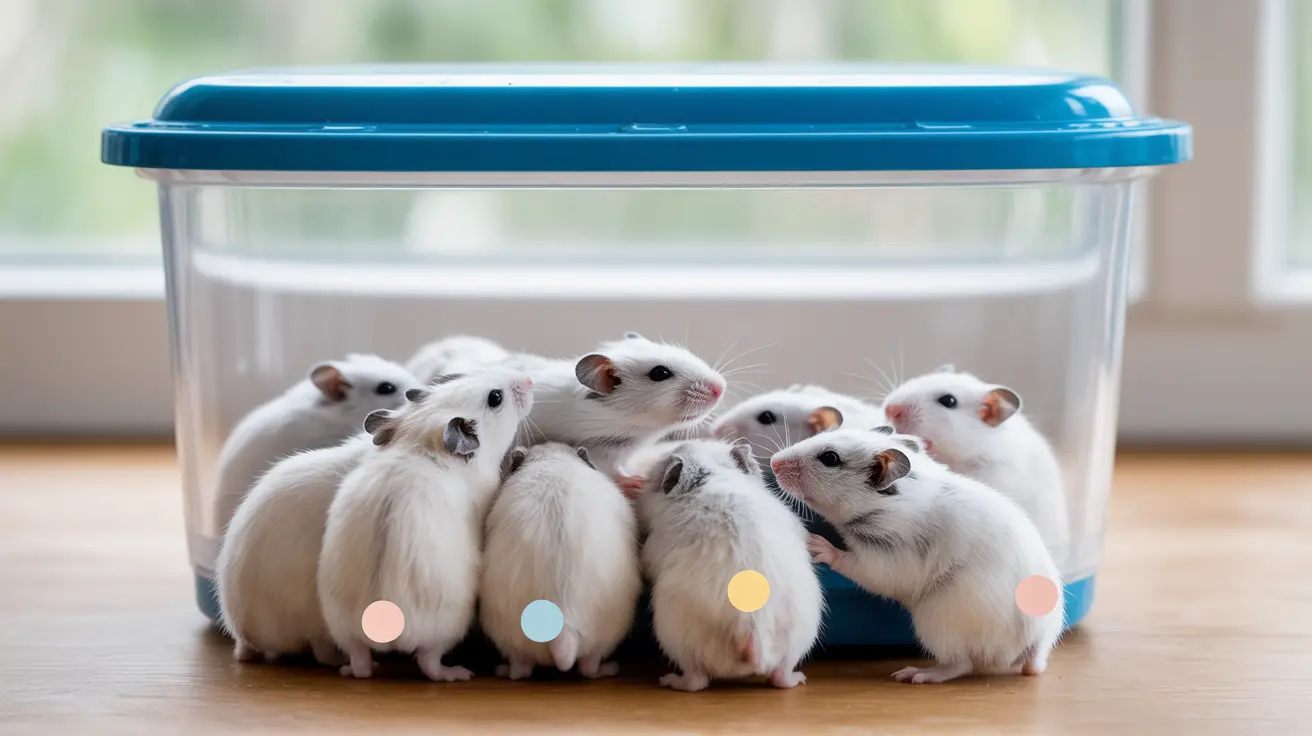 A group of rescued mice and hamsters awaiting adoption after hoarding rescue