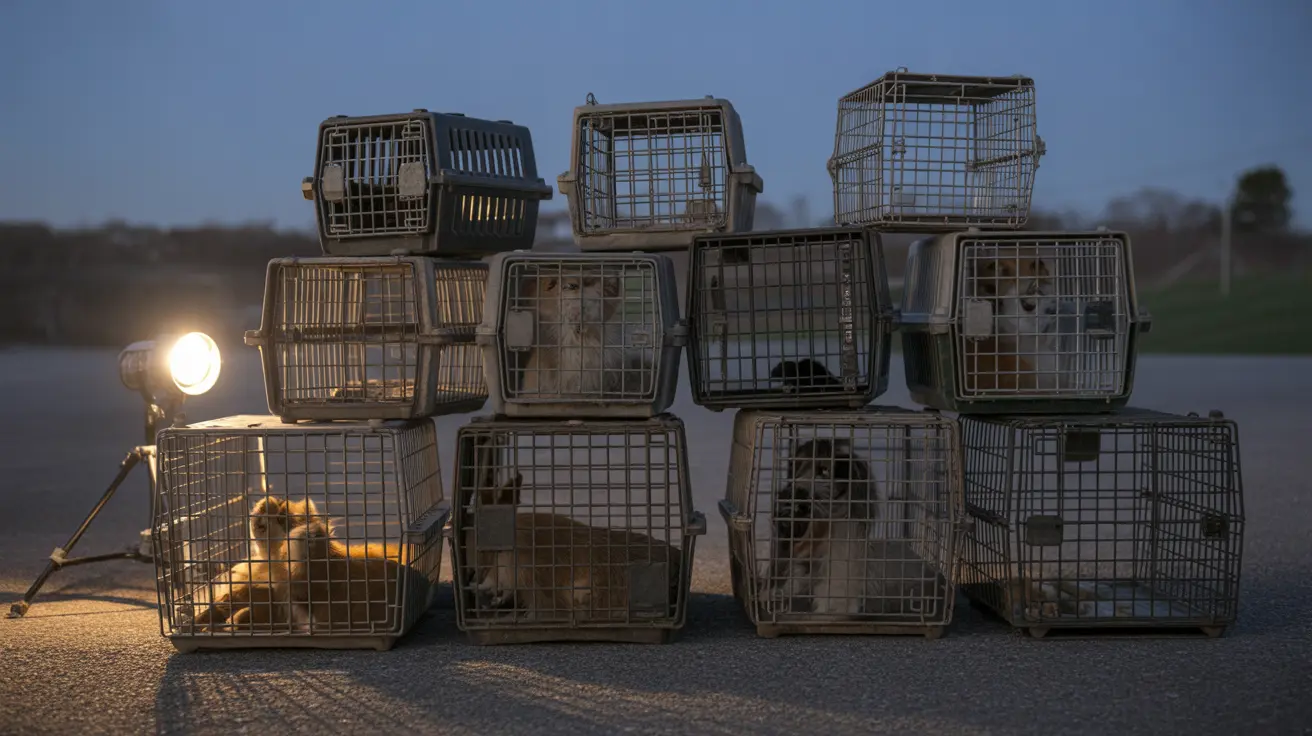 Empty animal cage in unsanitary environment representing animal cruelty and neglect
