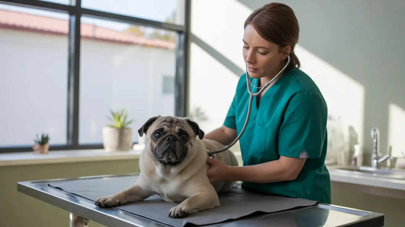Dog wearing a protective mask outdoors amid Delhi smog