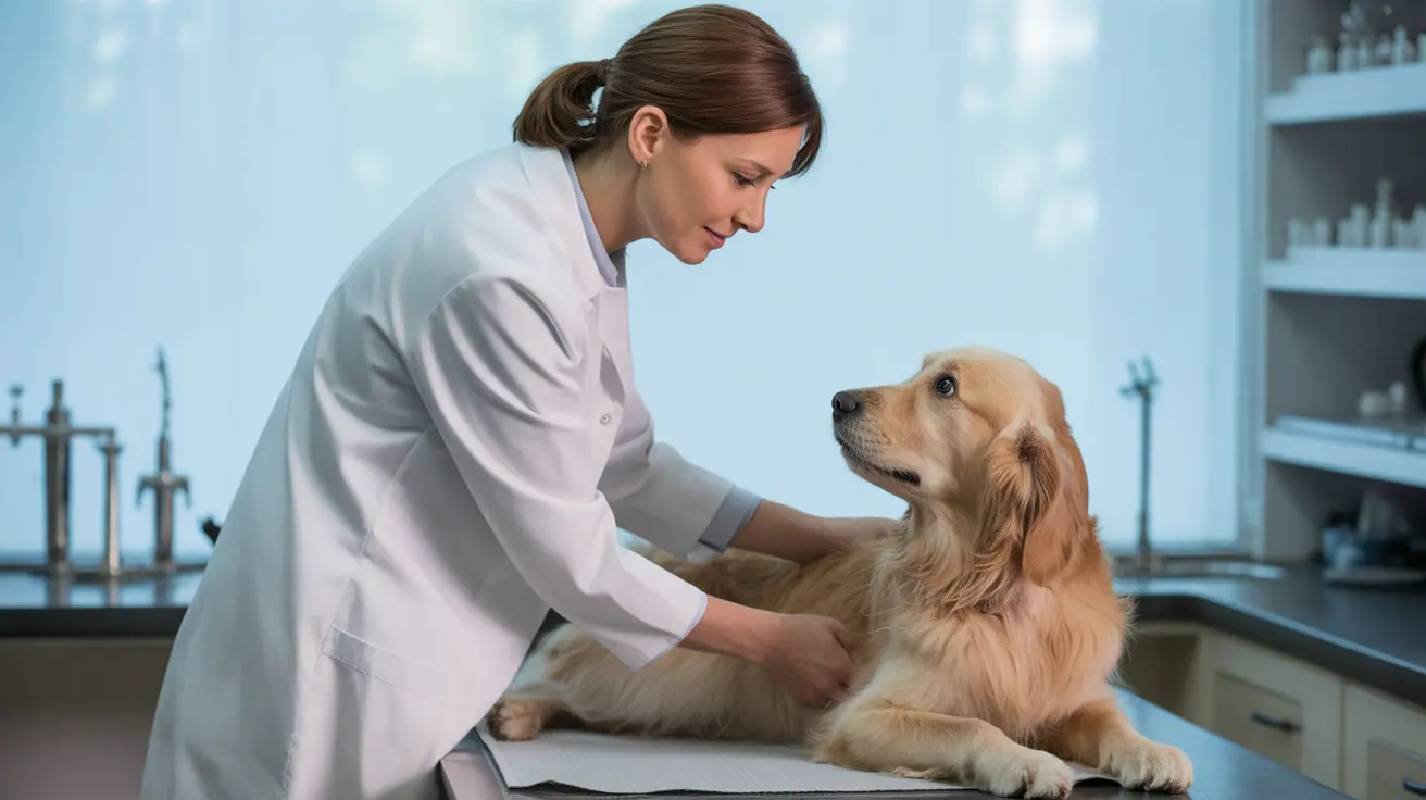 Veterinarian Dr. Abby Hammond at McAfee Animal Hospital providing emergency care
