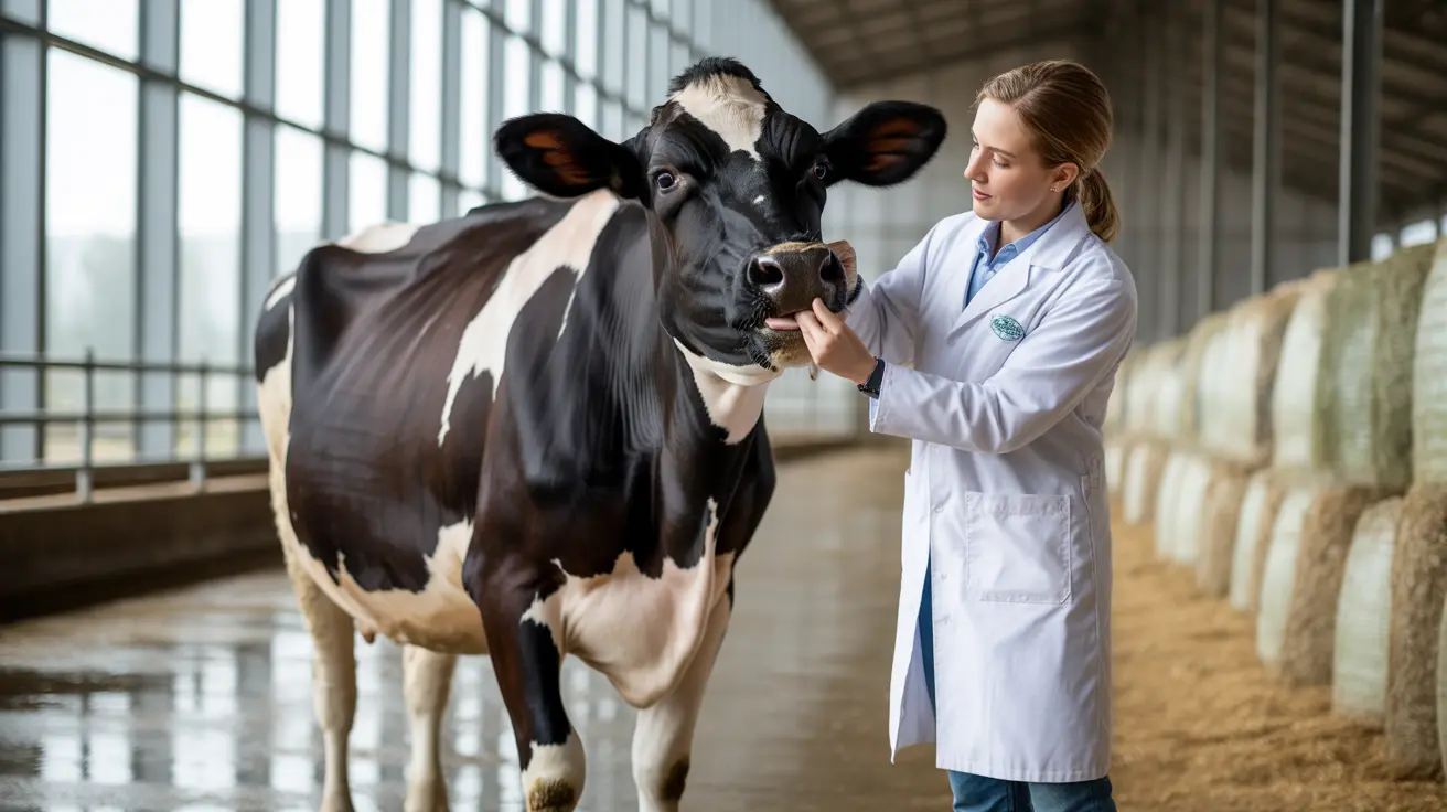 Veterinarian examining livestock as part of disease preparedness efforts