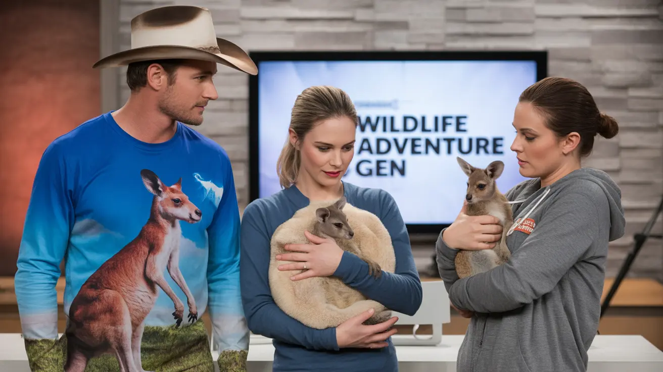 Live local news studio featuring various animals during WABI's animal takeover segment