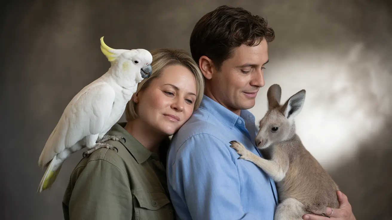 Local reporter Waverle Monroe interacting with a joey and a bird during a wildlife educational program in an Omaha studio