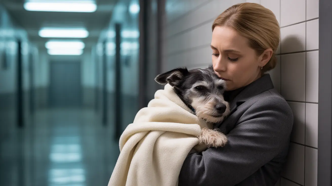 Veterinary clinic examining a neglected dog with visible injuries